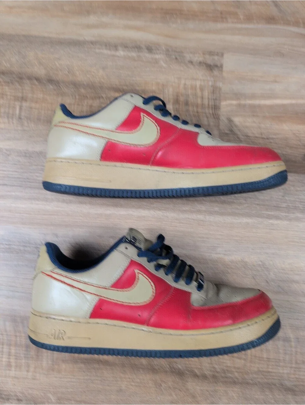 Nike Air Force 1 Low Red/Tan 317295-221 Size 10